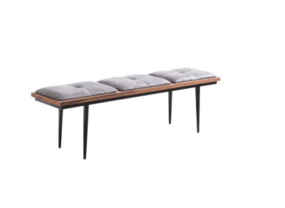 Bank Sitzbank Polster Polsterbank Esszimmer Sitzer Stoff Braun Design